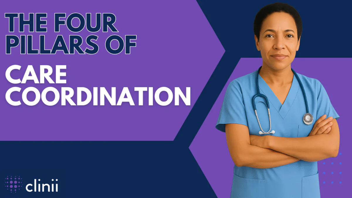 The Four Types of Care Coordination Explained Youtube Video featuring a nurse in scrubs